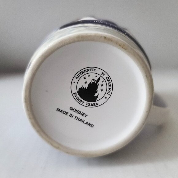 Walt Disney World Coffee Mug Raised 3D Cinderella Castle Tinkerbell Glitter - Picture 2 of 10